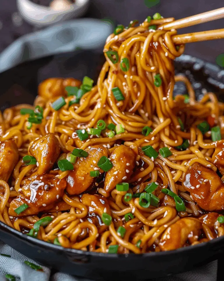 Sticky Garlic Chicken Noodles