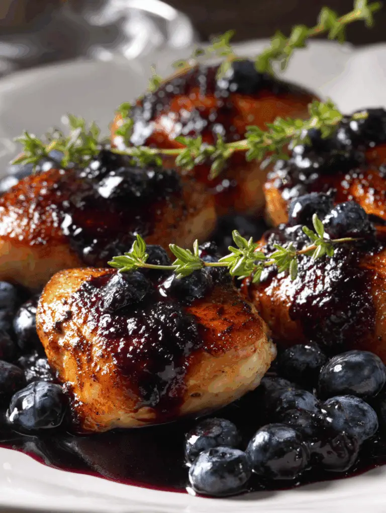 Blueberry Thyme Chicken with Balsamic Glaze