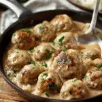 Swedish Meatballs (Beef and Chicken with Creamy Gravy)