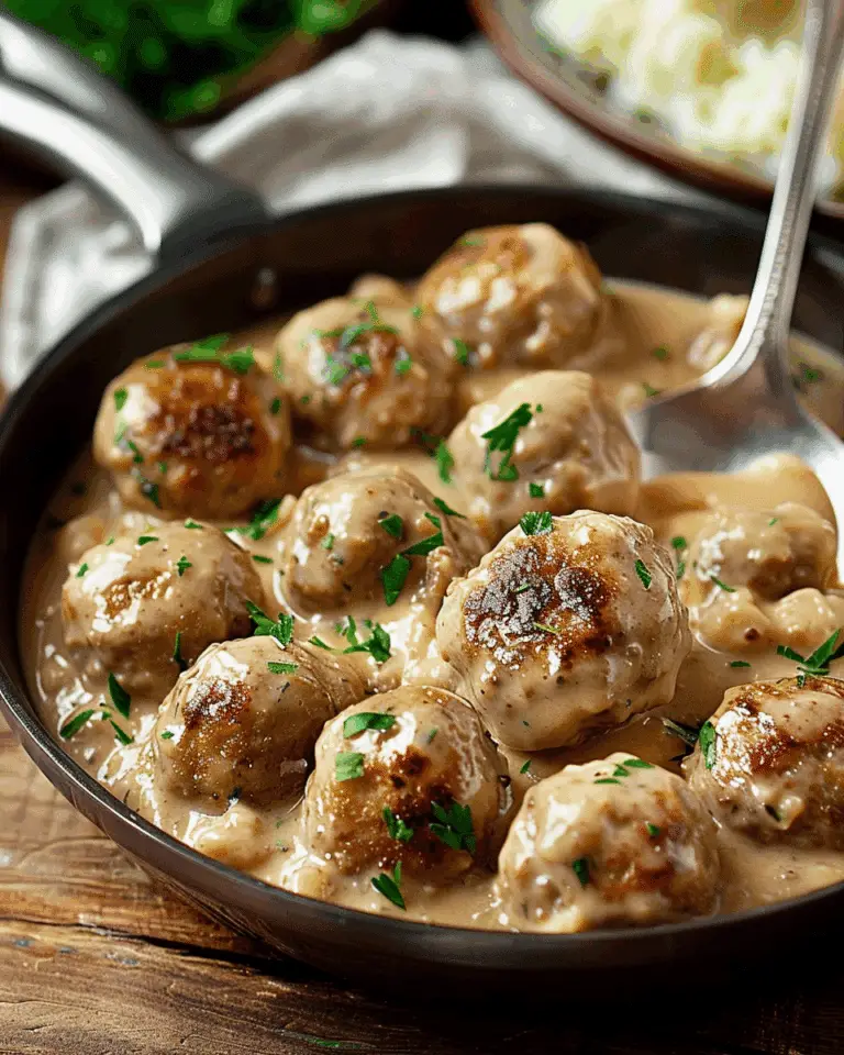 Swedish Meatballs (Beef and Chicken with Creamy Gravy)