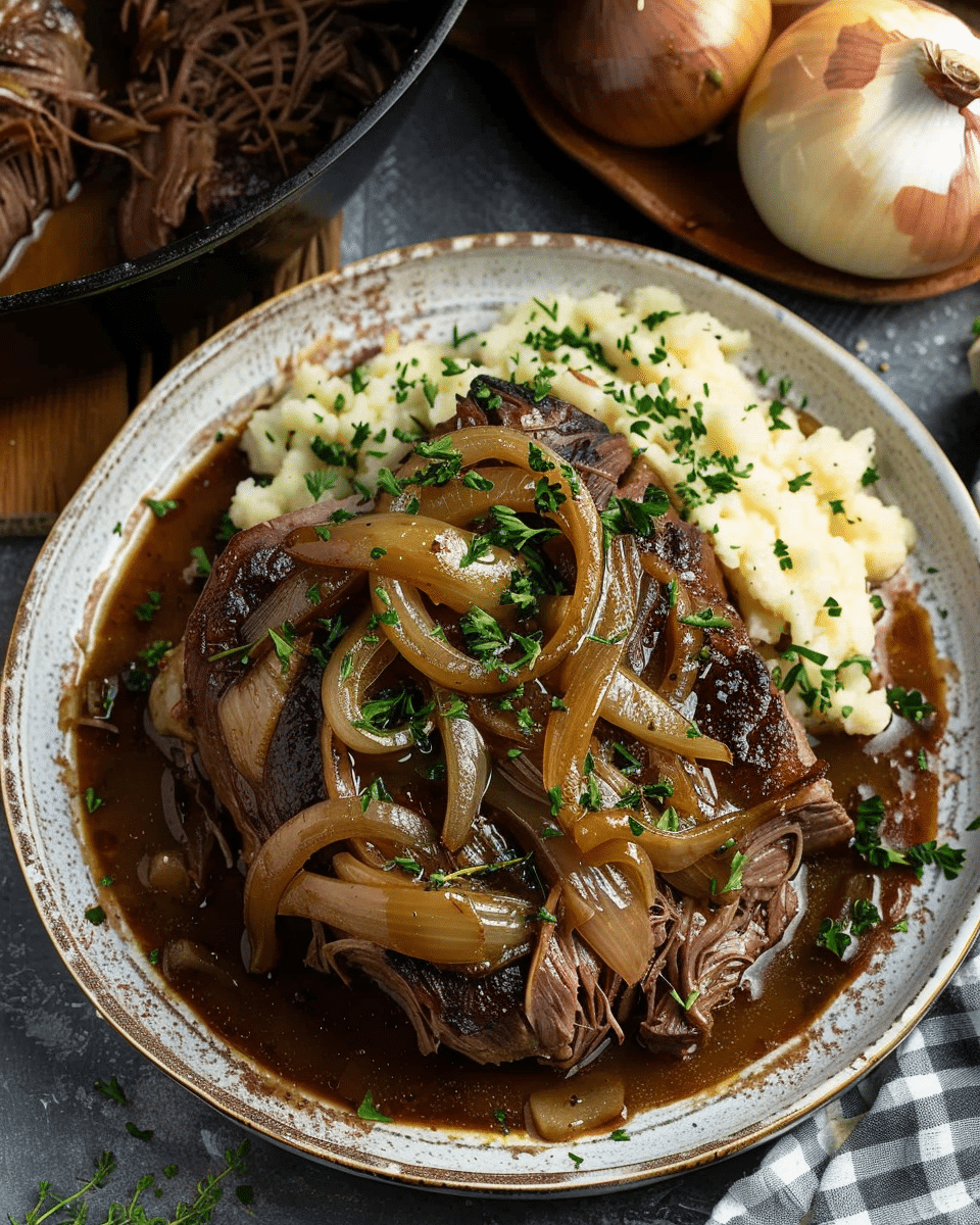 Savory French Onion Pot Roast Recipe | Evelyn's Cooking