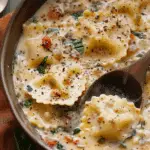 Creamy Tuscan Ravioli Soup