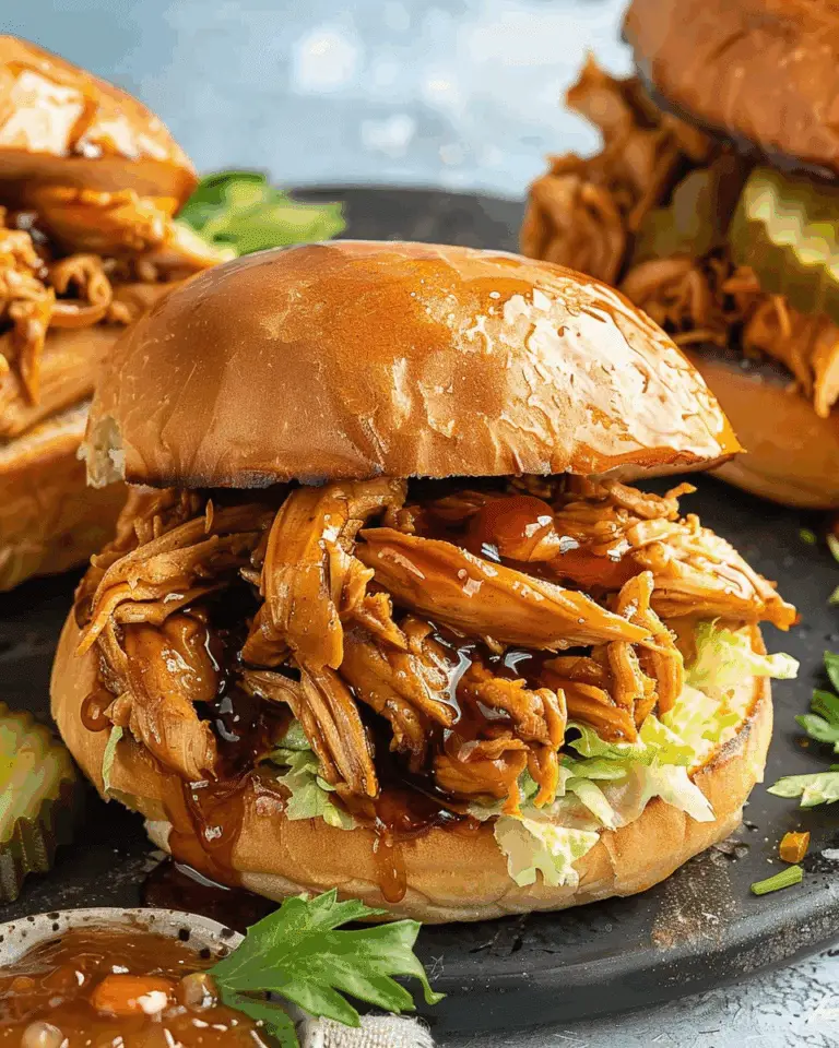 Slow Cooker Hot Honey Chicken Sandwiches