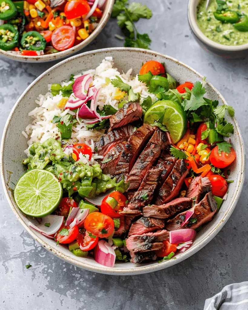 Cilantro Lime Steak Bowls