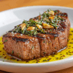 Skirt Steak with Garlic Butter Sauce
