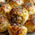 Garlic Parmesan Cheeseburger Bombs