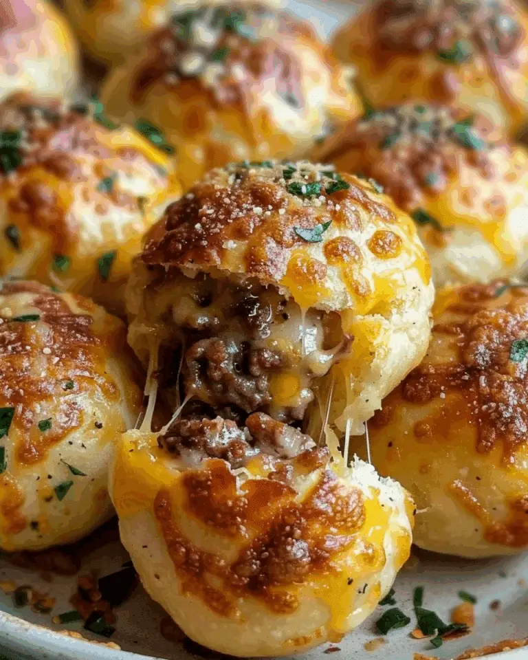 Garlic Parmesan Cheeseburger Bombs