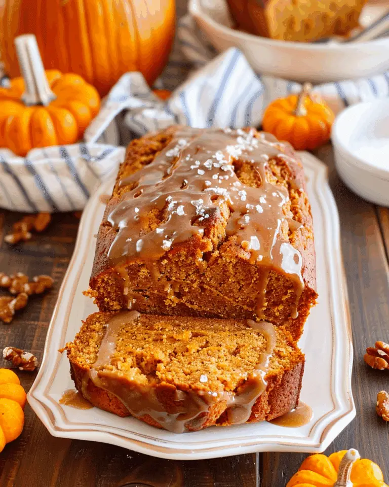 Pumpkin Bread with Brown Sugar Glaze