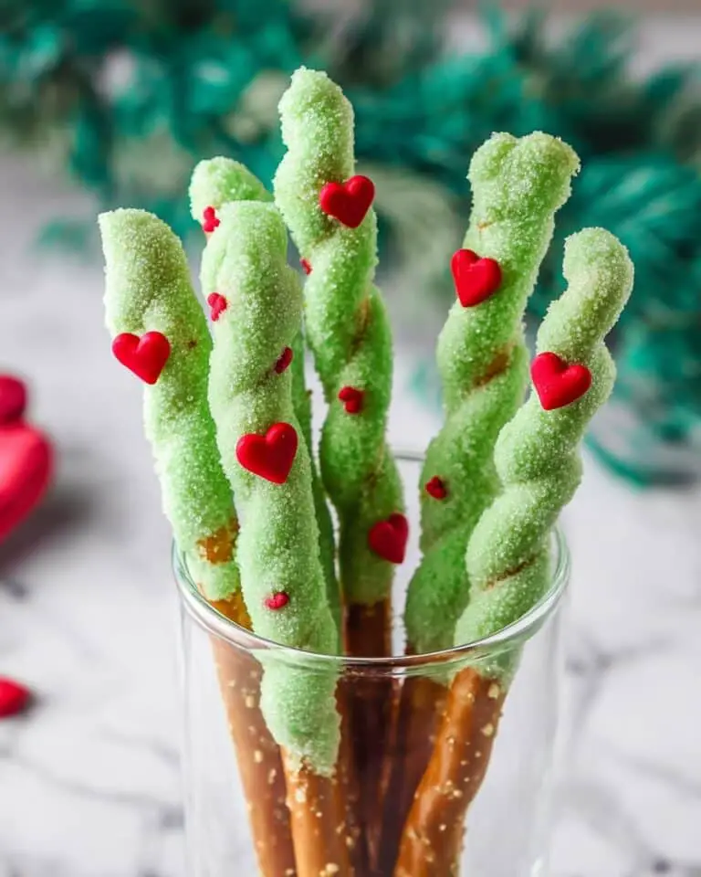 Grinch Caramel Twist Pretzels Recipe