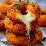Mozzarella-Stuffed Onion Rings with Garlic Butter Recipe