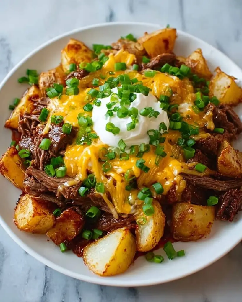 Crockpot Loaded Steak and Potato Bake Recipe