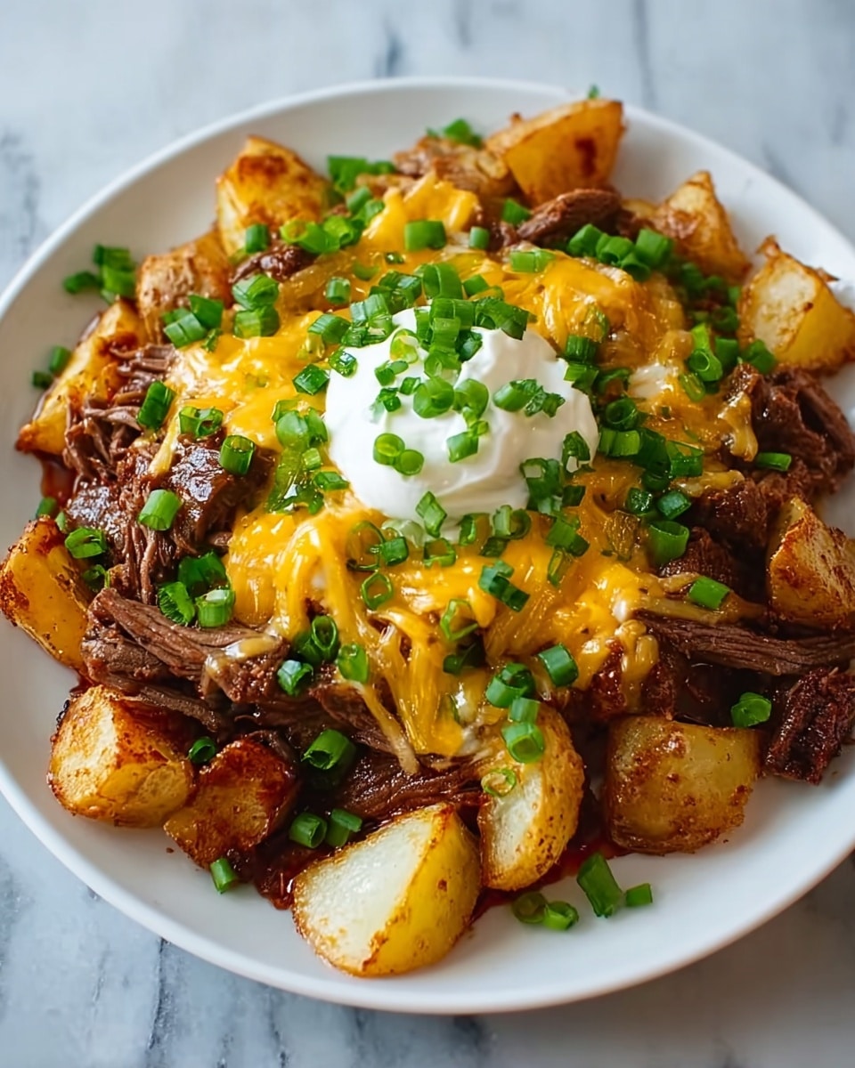 Crockpot Loaded Steak and Potato Bake Recipe