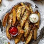 Garlic Parmesan Baked Potato Wedges Recipe
