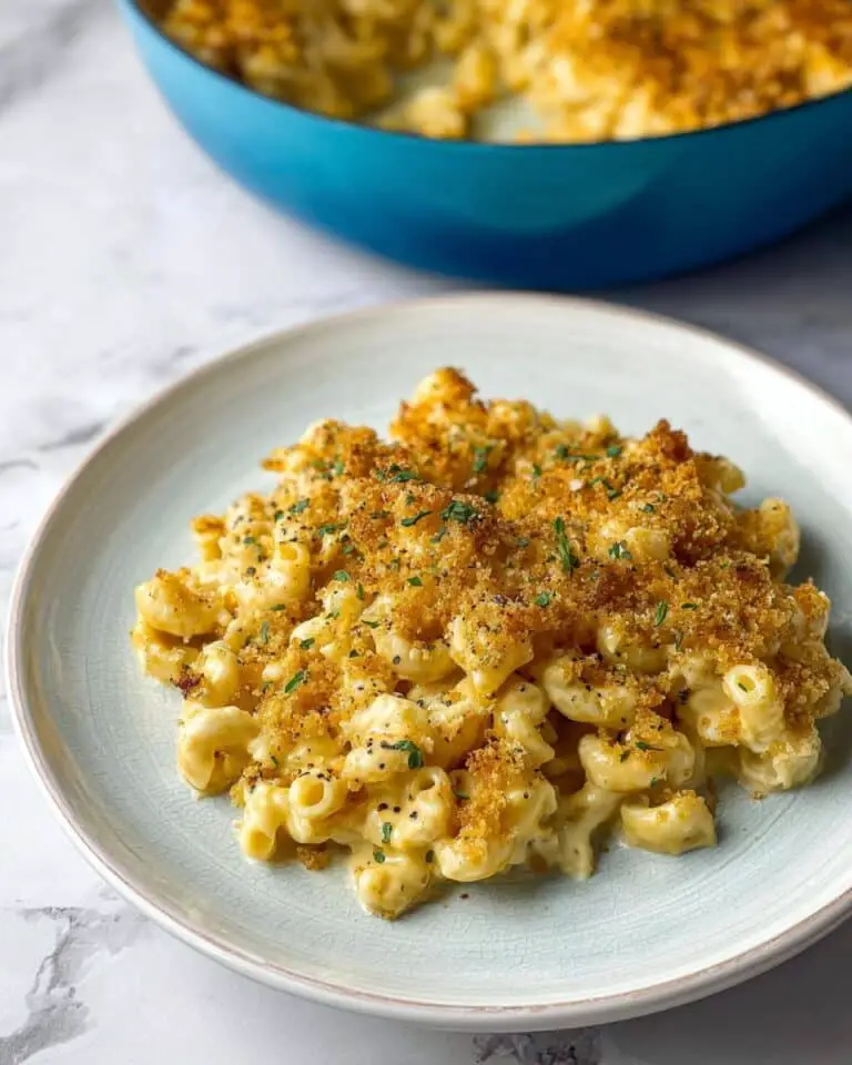 French Onion Soup Pasta with Caramelized Onions and Crispy Breadcrumb Topping Recipe