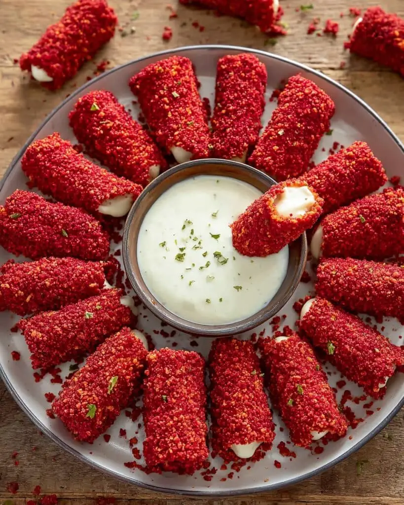 Hot Cheeto Mozzarella Sticks Recipe