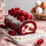 Lemon Raspberry Velvet Roll Cake – Soft & Fruity Dessert Recipe