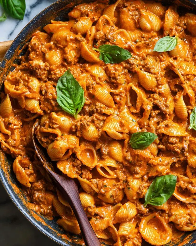 Creamy Beef and Shells Recipe