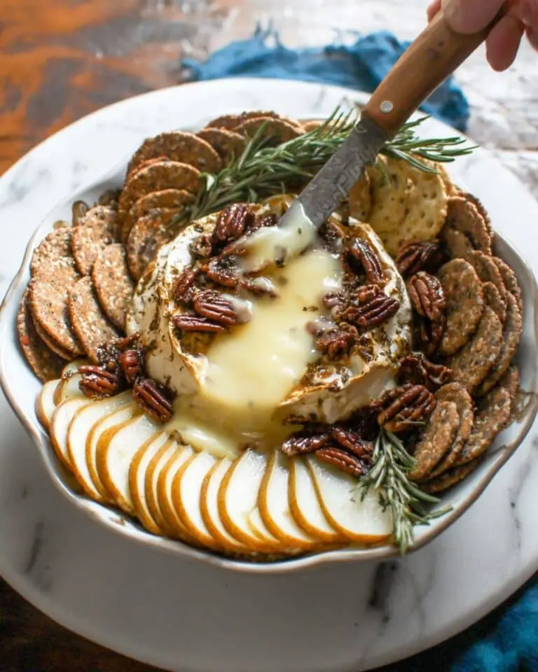 Baked Brie with Pears and Fig Jam Recipe