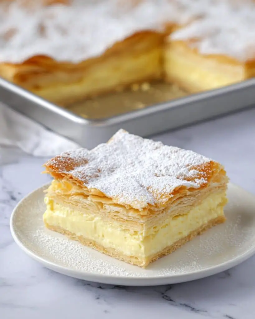 Vanilla Custard Cream Squares Recipe