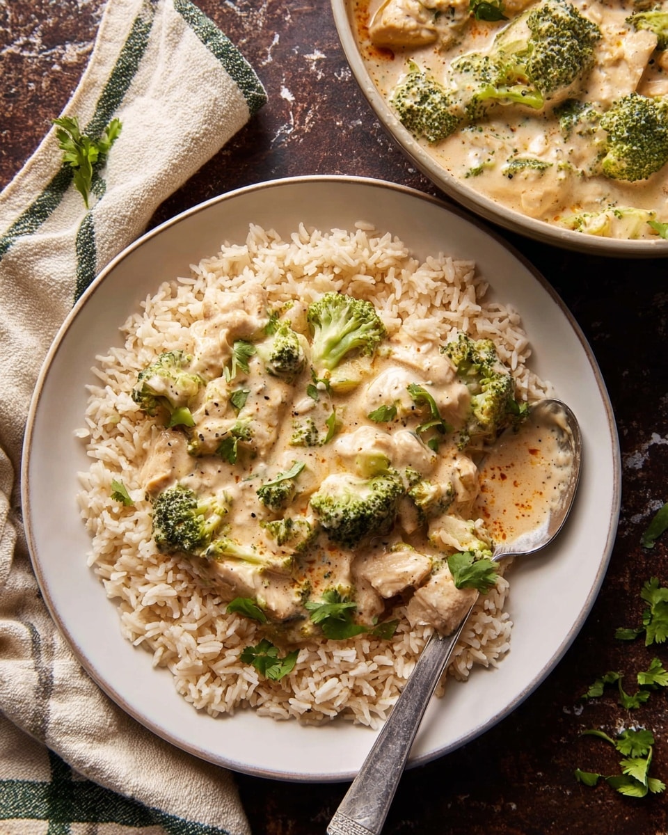 Easy Crockpot Cheesy Chicken Broccoli Rice Recipe