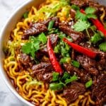 Sticky Beef Noodles Recipe