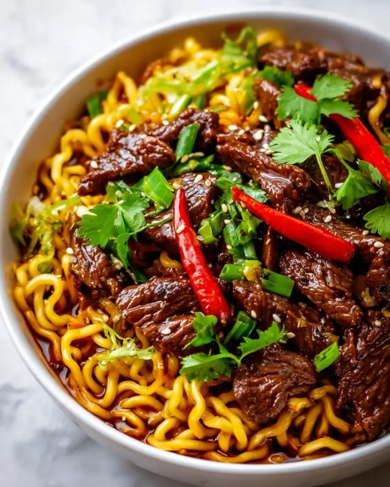 Sticky Beef Noodles Recipe