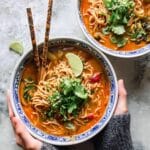 30 Minute Thai Peanut Chicken Ramen Recipe