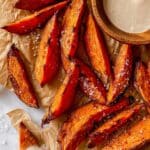 Sweet Potato Wedges with Cinnamon Marshmallow Dipping Sauce Recipe