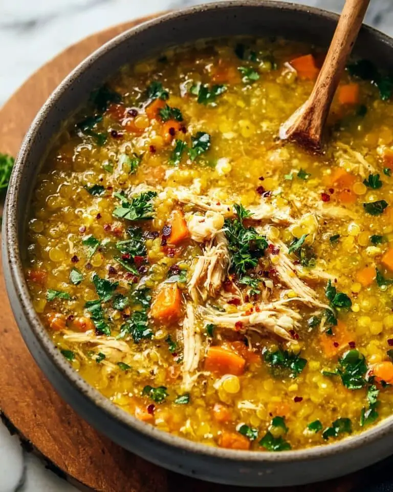 Curried Chicken Lentil and Rice Soup with Spinach Recipe