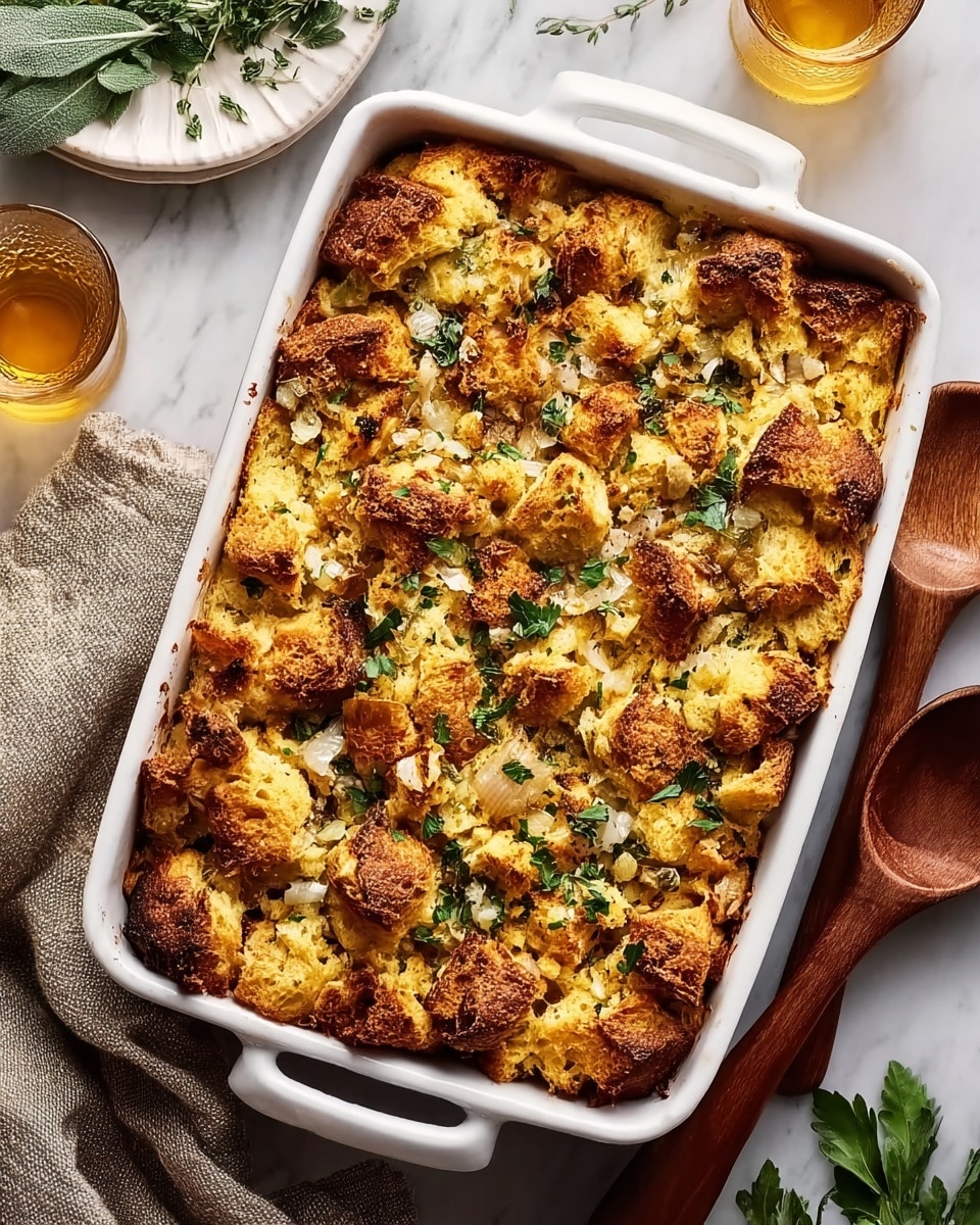 A close-up of a white dish filled with a baked casserole showing three main layers: the top layer is golden-brown toasted breadcrumbs with small green herb bits scattered on top, the middle layer is creamy melted cheese stretching on a spoon, and the bottom layer consists of lightly browned pieces of soft white vegetables or meat beneath the cheese. A metal spoon lifts a portion out, revealing the gooey texture inside. The scene is set on a white marbled surface. Photo taken with an iphone --ar 4:5 --v 7