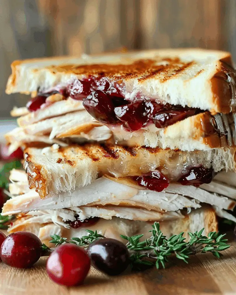 Applewood Smoked Turkey Melt with Cranberry Glaze