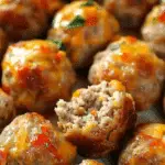 Spicy Rotel Sausage Balls with Cream Cheese
