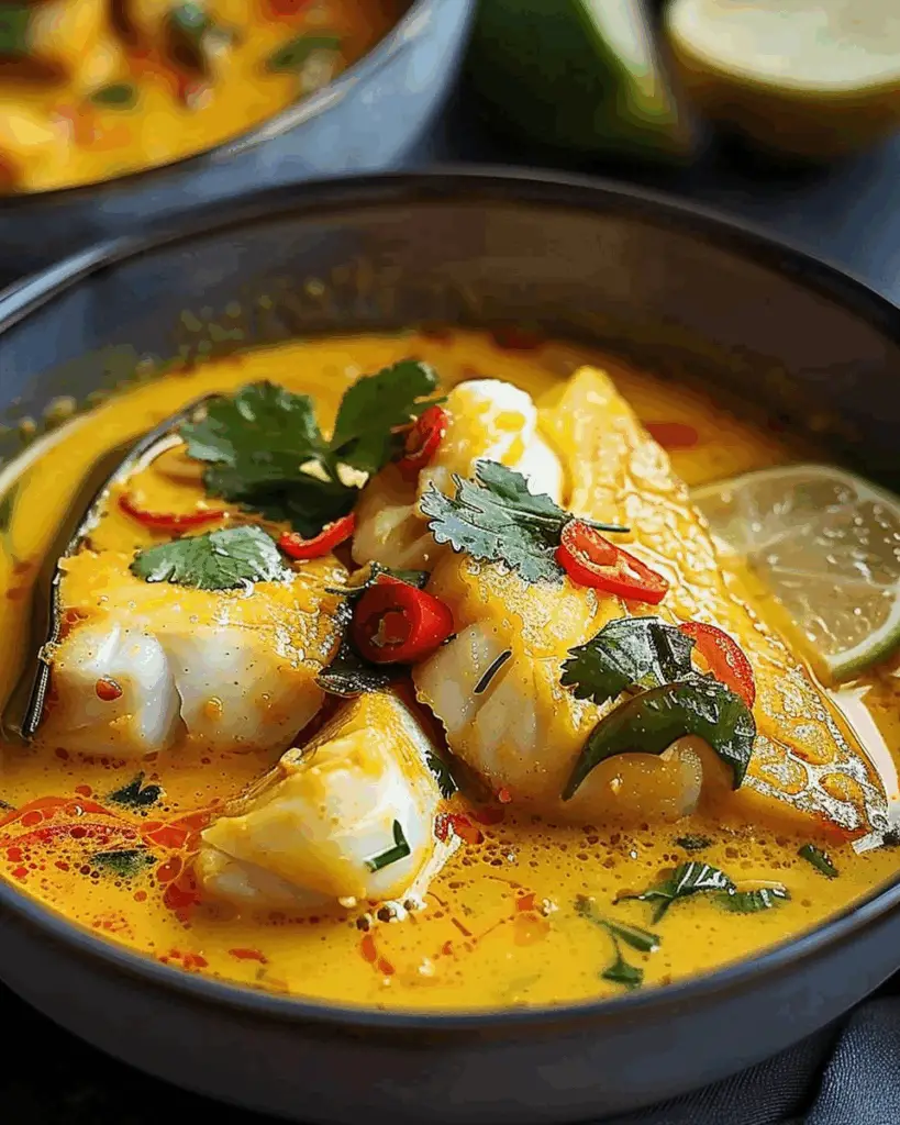 Coconut Fish Curry with Lime and Lemongrass