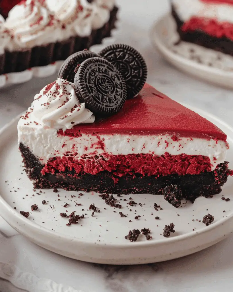 Red Velvet Oreo Cheesecake