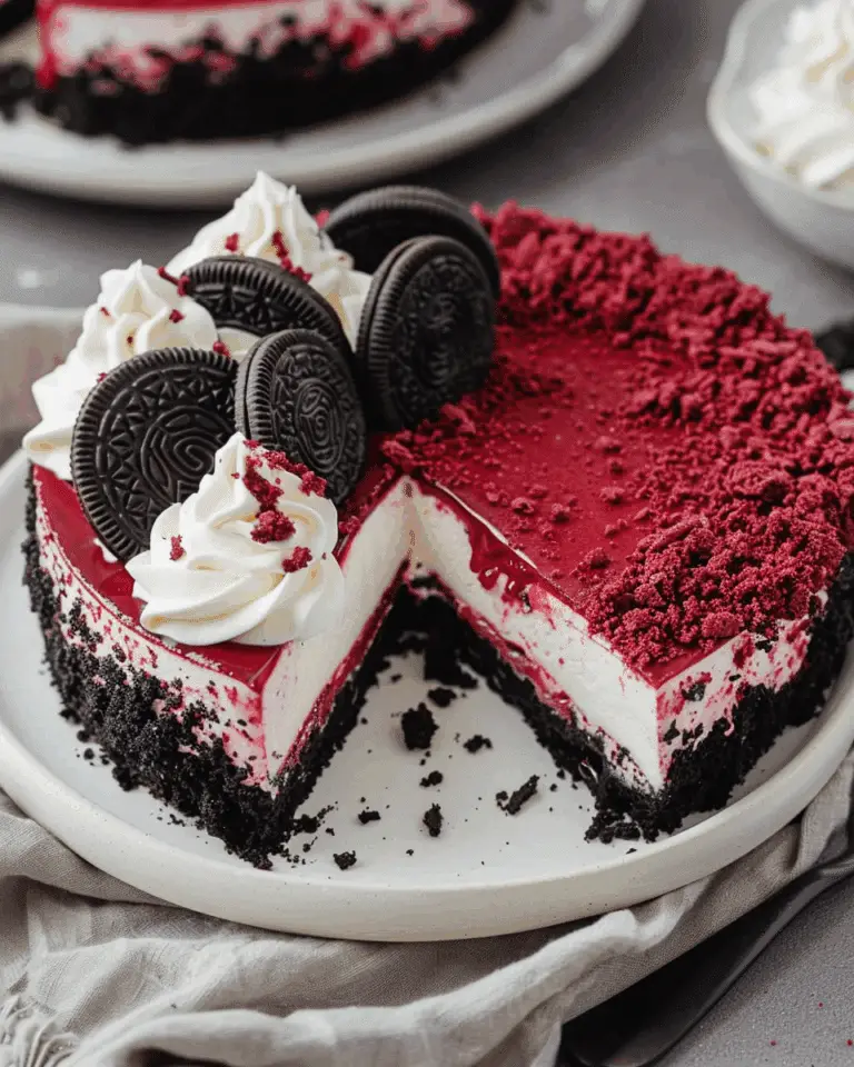 Red Velvet Oreo Cheesecake