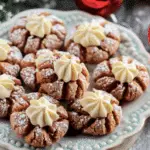 Peanut Butter Blossom Cookies (Peppermint Bark Christmas Style)