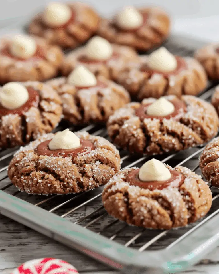 Peanut Butter Blossom Cookies (Peppermint Bark Christmas Style)