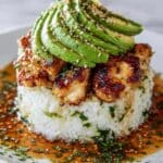 Honey Lime Chicken & Avocado Rice Stack Recipe