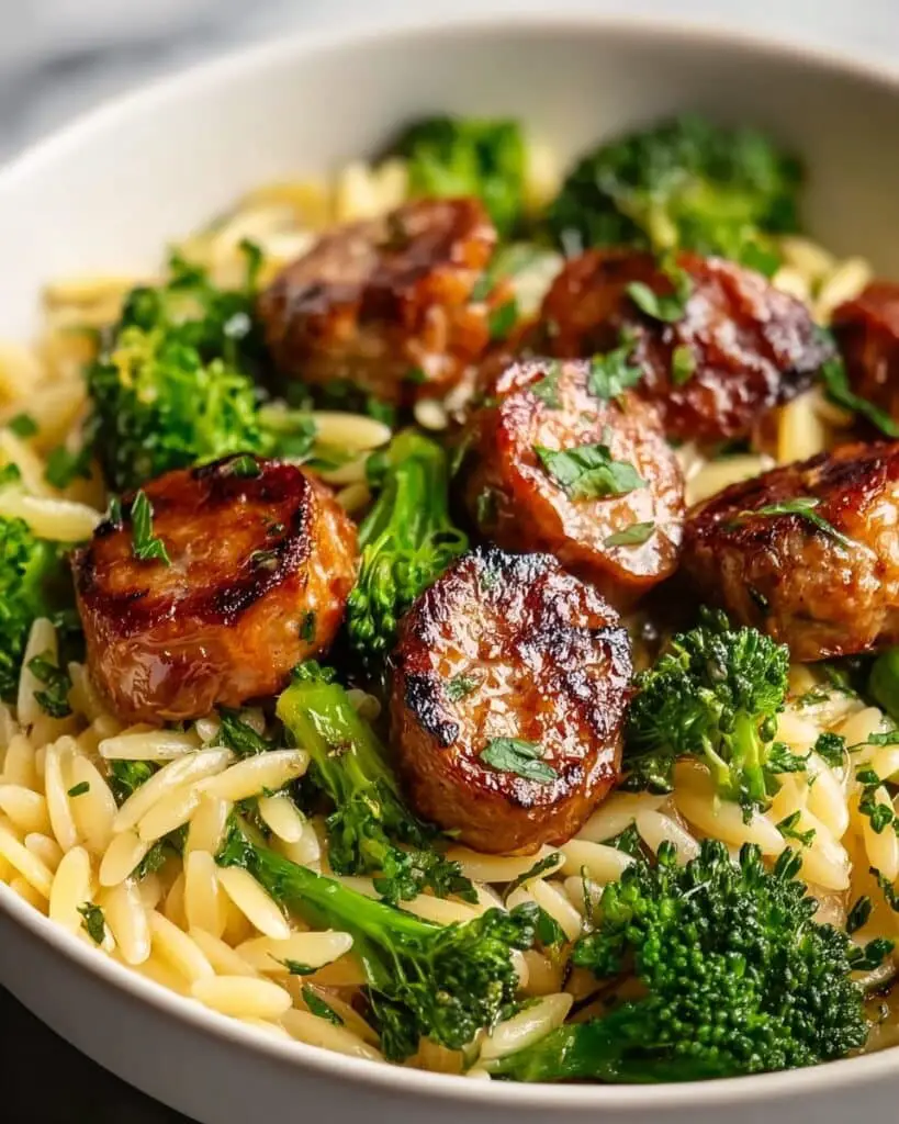 Chicken Sausage and Broccoli Orzo – Quick, Healthy & Flavorful Recipe