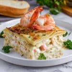 Shrimp and Crab Lasagna with Alfredo Sauce and Toasted Breadcrumbs Recipe