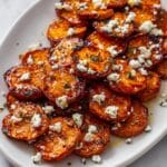 Roasted Sweet Potato Rounds with Honey and Feta Recipe