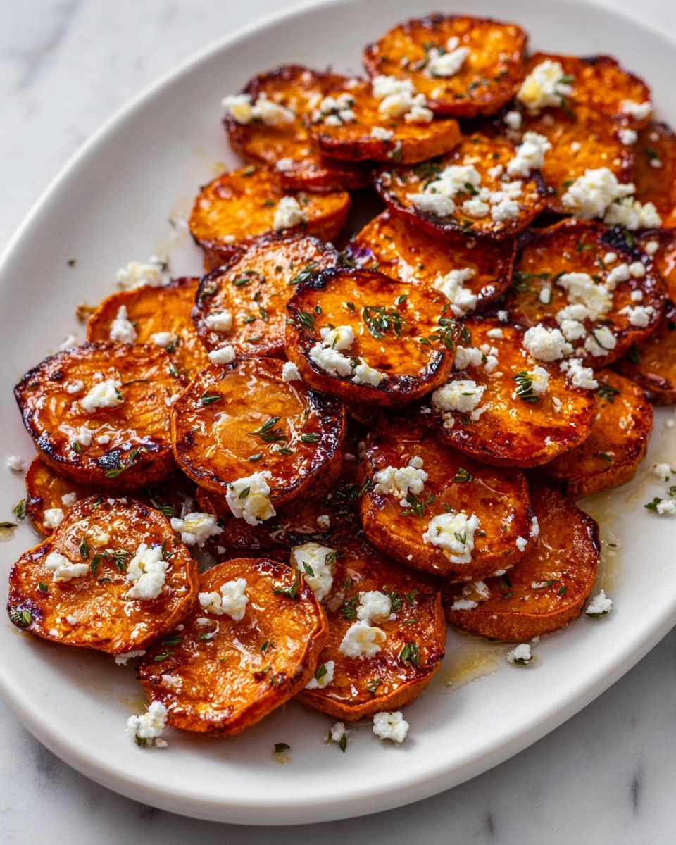 Roasted Sweet Potato Rounds with Honey and Feta Recipe