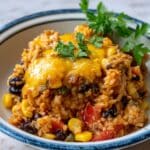 Beef Enchilada Casserole with Rice Recipe