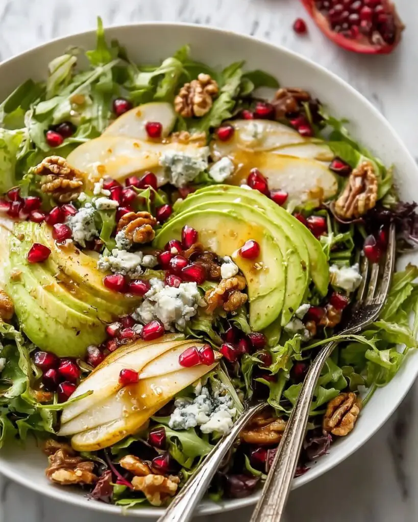 Healthy Pomegranate Salad with Honey Mustard Dressing Recipe