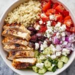 Greek Chicken Bowl with Quinoa, Feta, and Kalamata Olives Recipe