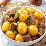 Garlic Butter Beef Bites with Potatoes Recipe