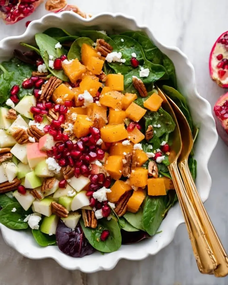 Festive Winter Salad with Oranges, Pomegranate, Feta & Candied Pecans Recipe