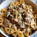 Creamy Beef and Bowtie Pasta Recipe