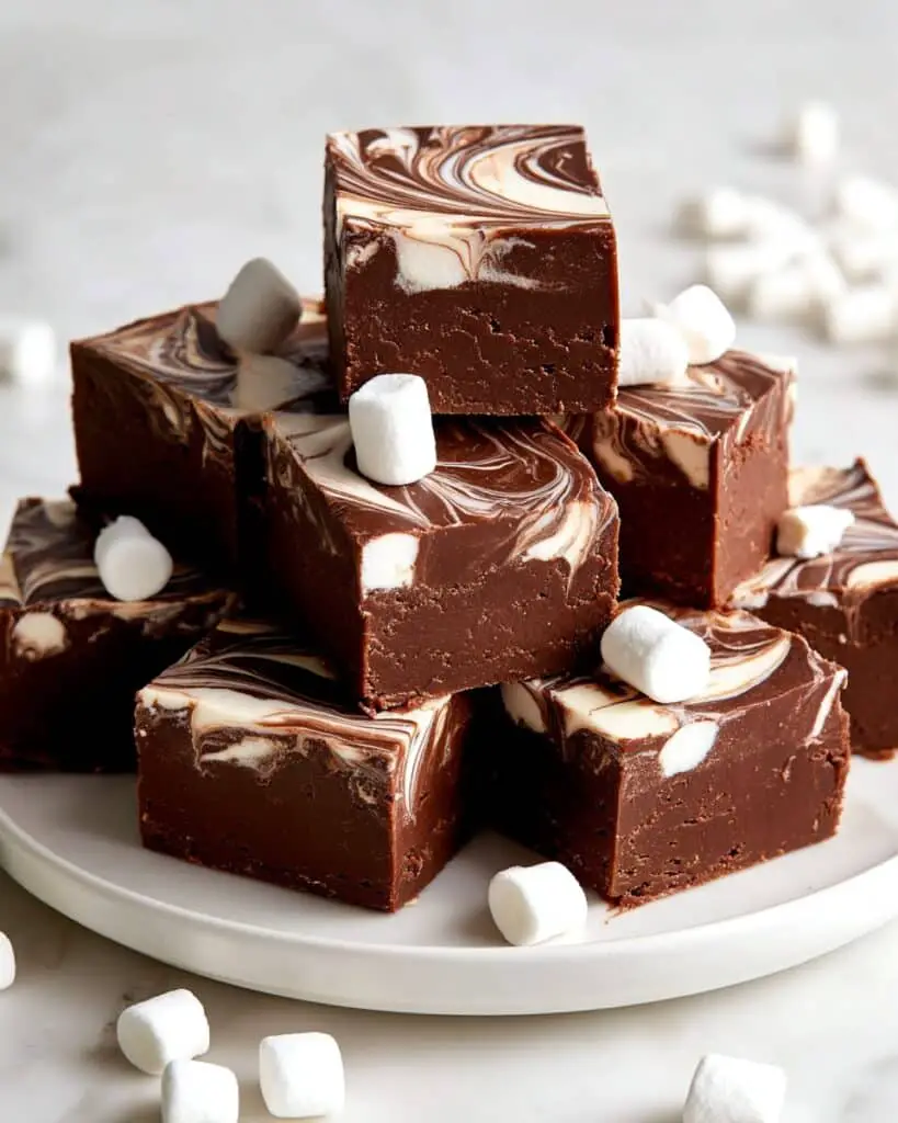 Chocolate Snowswirl Fudge Recipe
