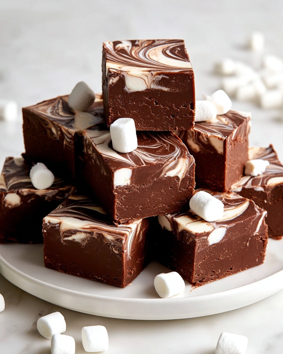 Chocolate Snowswirl Fudge Recipe
